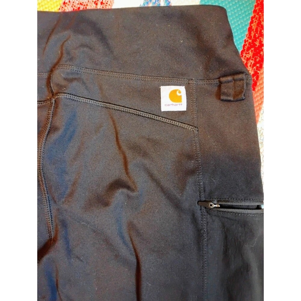 Carhartt Women's Force Fitted Lightweight Utility Leggings Black Work Pants Sm